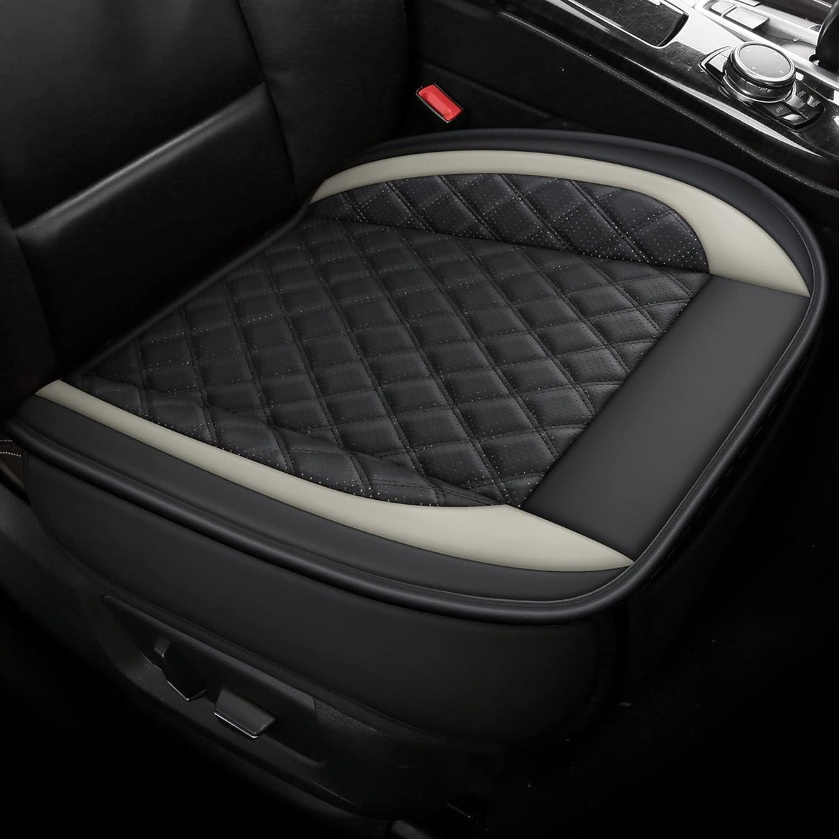 Gray PU Car Seat Cover Protector for Front Seat Bottom H761624