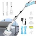 Electric Spin Scrubber with Adjustable Extension Handle & 4 Replaceable Brush Heads L848
