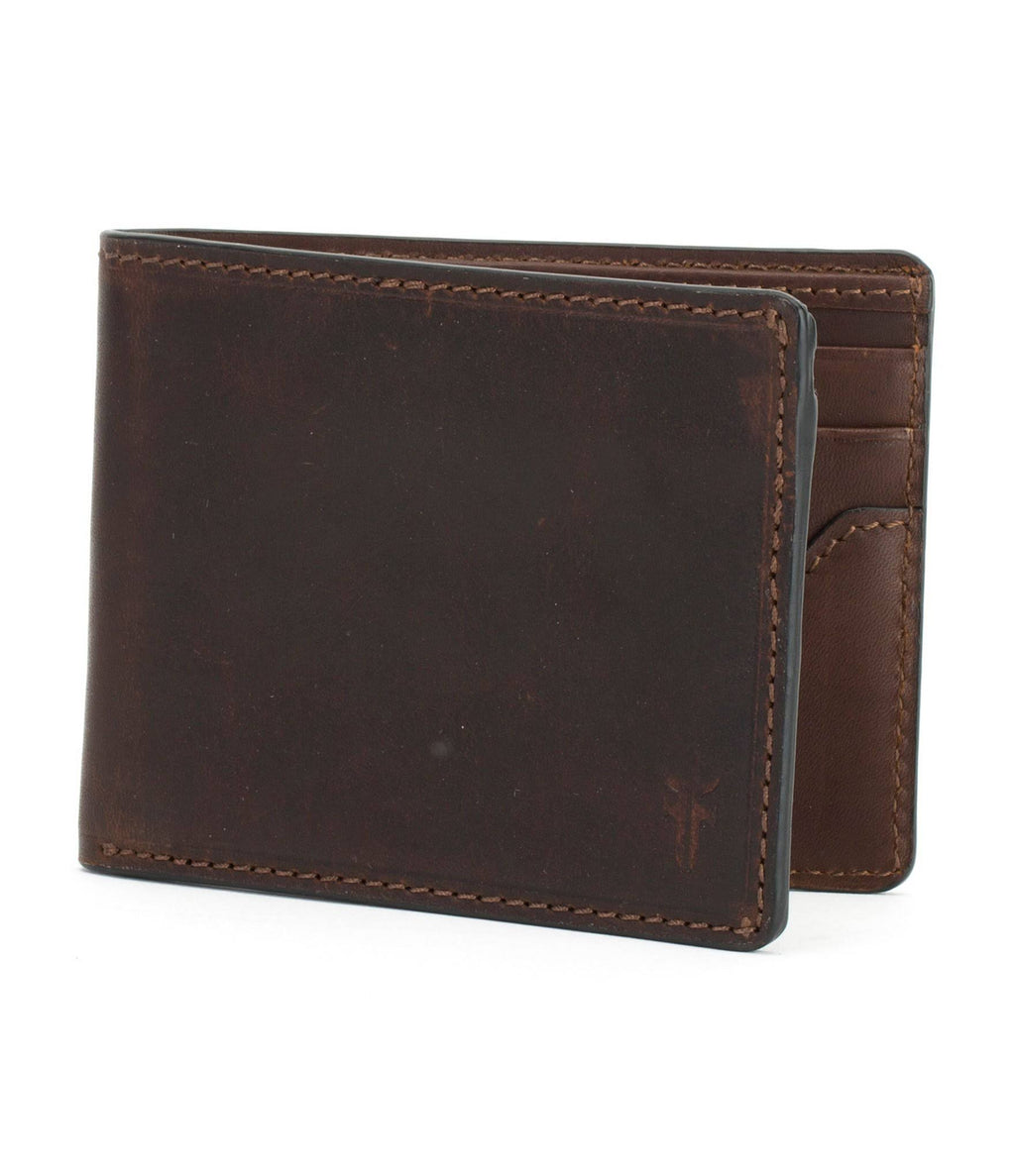 Dark Brown Leather ID Billfold Y741