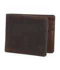 Dark Brown Leather ID Billfold Y741