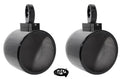 7.7" 360° Swivel Black Aluminum Wakeboard Tower Speaker Pods O692