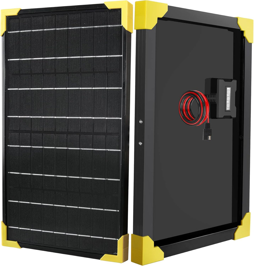 10 Watt 12V Waterproof Solar Battery Trickle Charger with Mount Bracket, Pack of 2 T34508