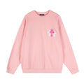 Chrome Hearts Pink Graphic Applique Crewneck Sweatshirt