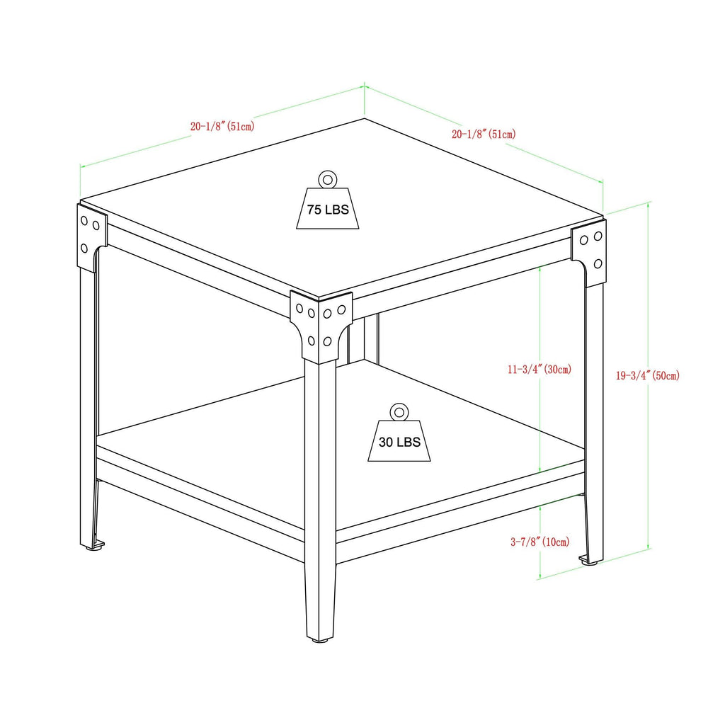 Set of 2 Barnwood Side Tables A32597