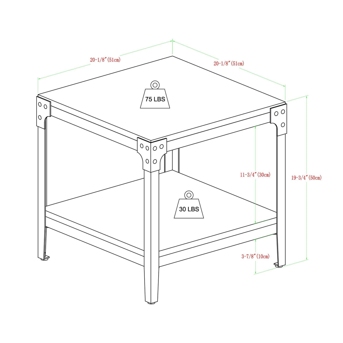 Set of 2 Barnwood Side Tables A32597