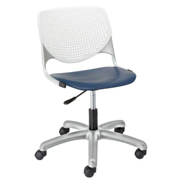 White Navy Computer Chair S294261