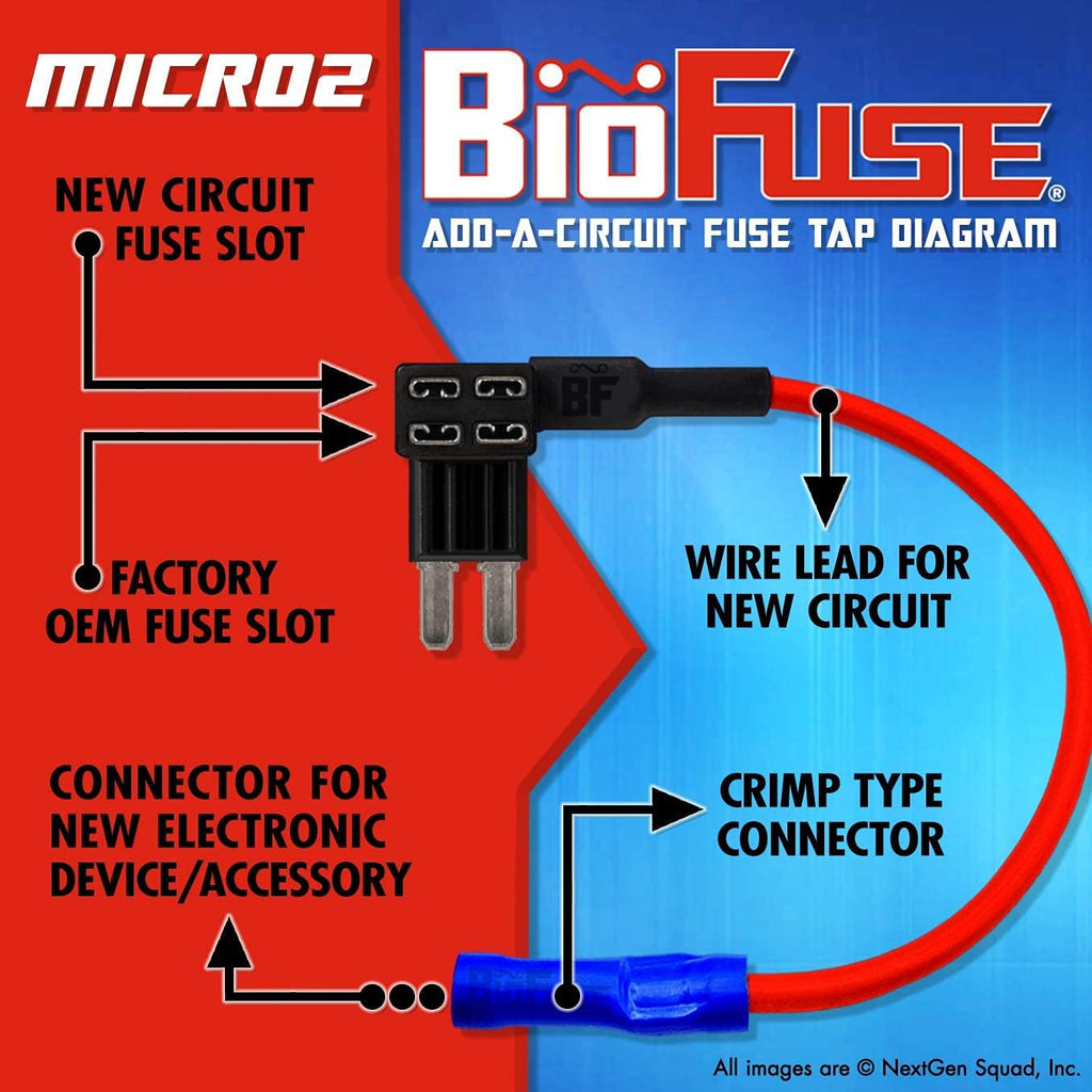 12V Micro2 50 Piece Add-a-Circuit Car Fuse Tap and Holders Pack V709