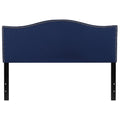 Navy Fabric Panel Headboard Queen R444820