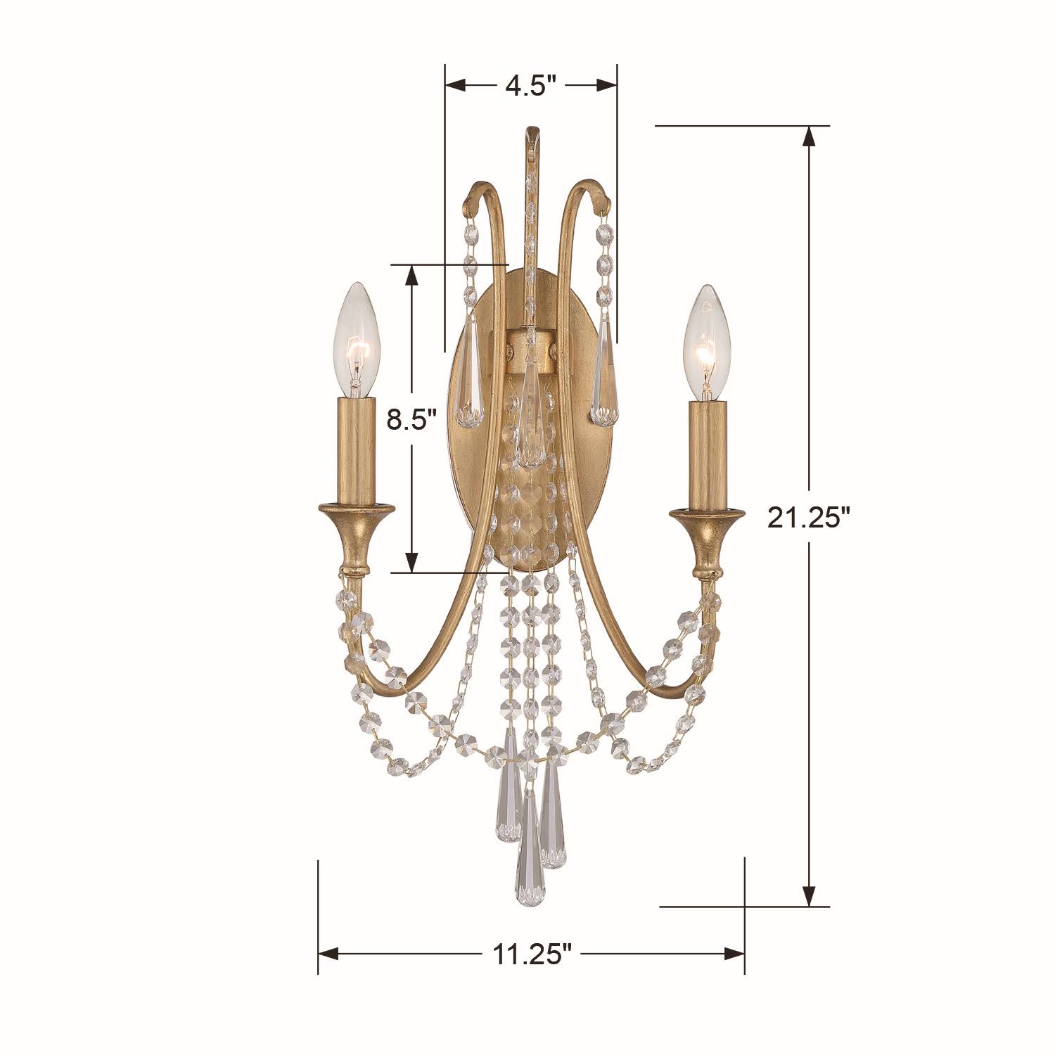 Antique Gold Wall Mount Light X526641