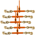 Ratchet Load Binder with 2 Grab Hooks, 5 Pack, 2,600 Pound Safe Working Load W256526