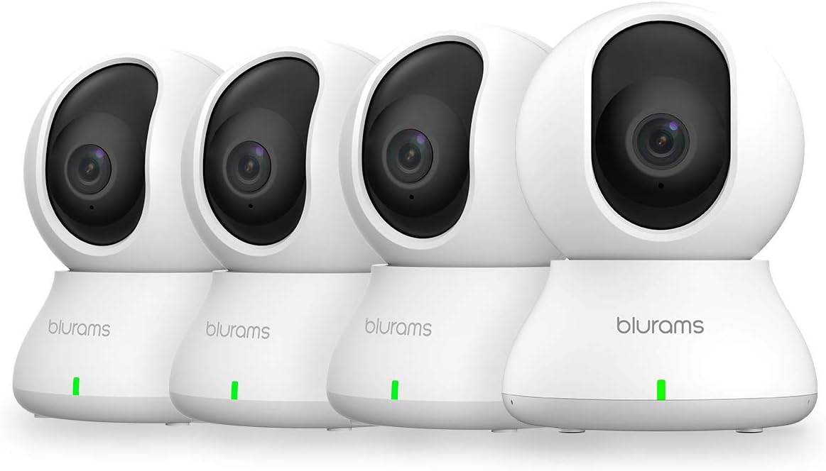 4pc Indoor Security Camera PTZ 1080p WiFi Dome Camera with Two-Way Audio IR Night Vision A726