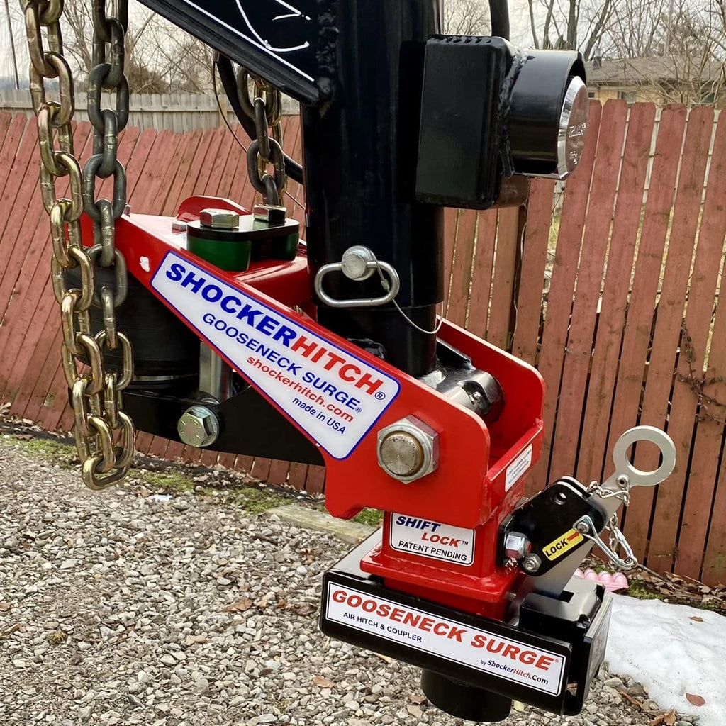 Gooseneck Air Hitch & Coupler, Square 4.5" Straight Pin 30K SL Coupler J325