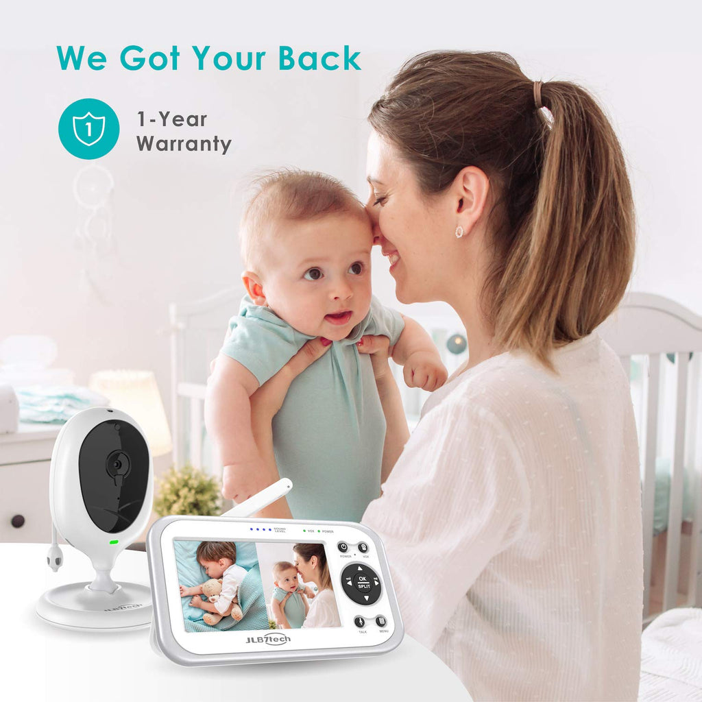 4.3 Split Screen Video Baby Monitor with 2 Cameras and Audio, Night Vision, Two-Way Talk T2687