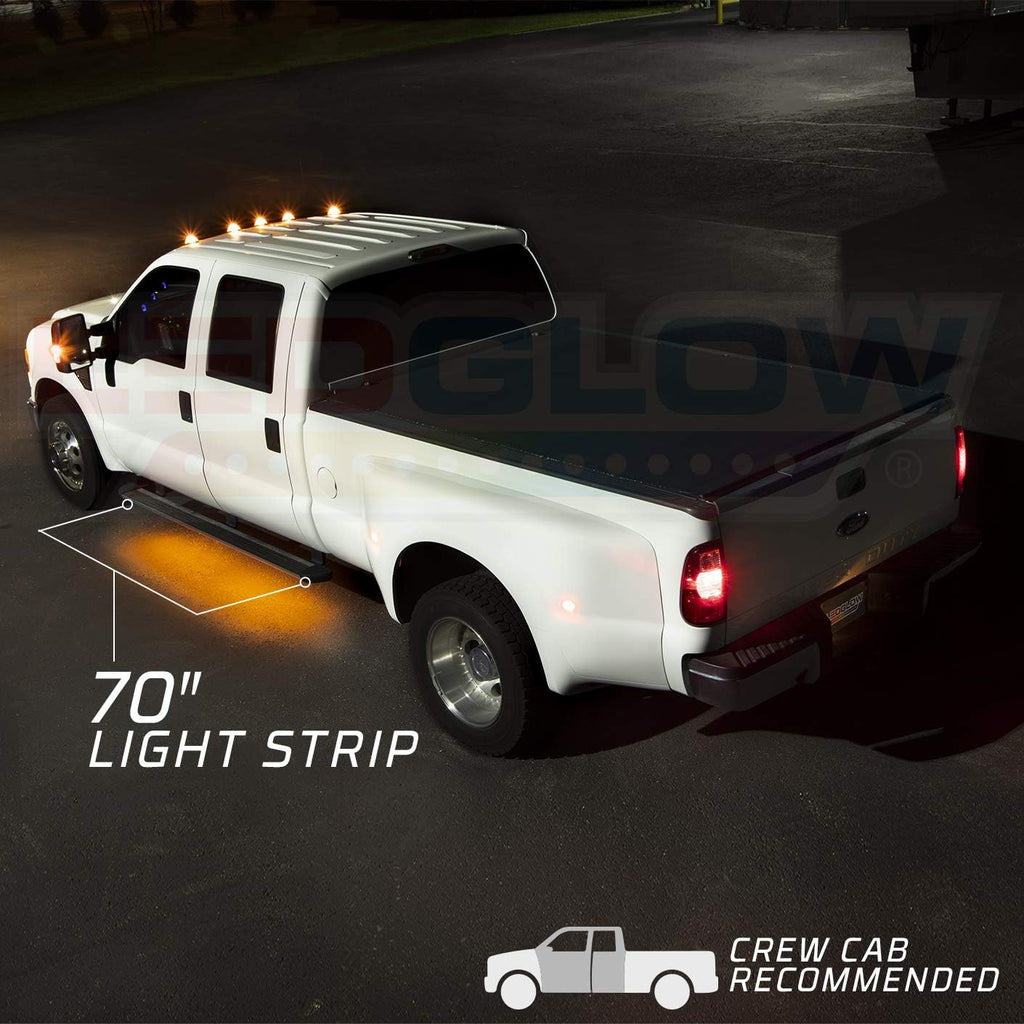 Amber LED Running Board Light Kit with White Courtesy Lights, Pack of 2 P194
