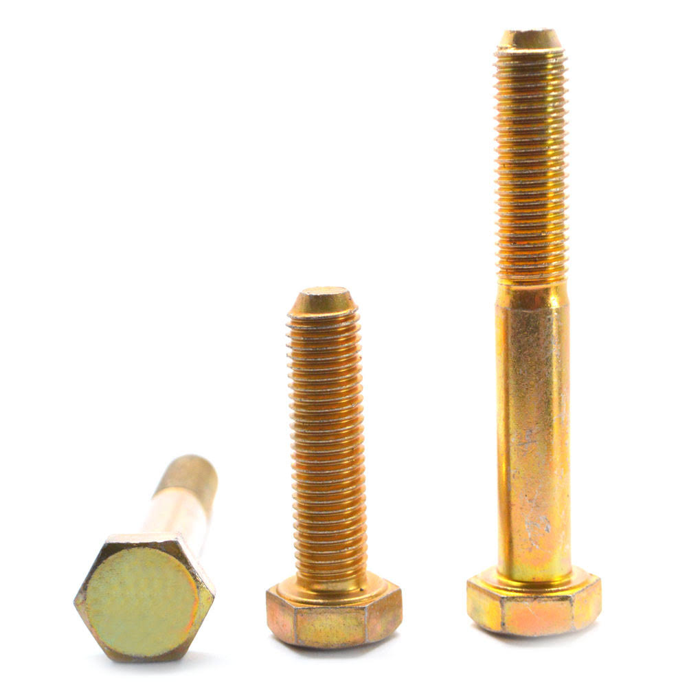 3/8x22-16 x 4 1/4x22 Coarse Thread Grade 8 Hex Cap Screw Alloy Steel Yellow Zinc Plated P243