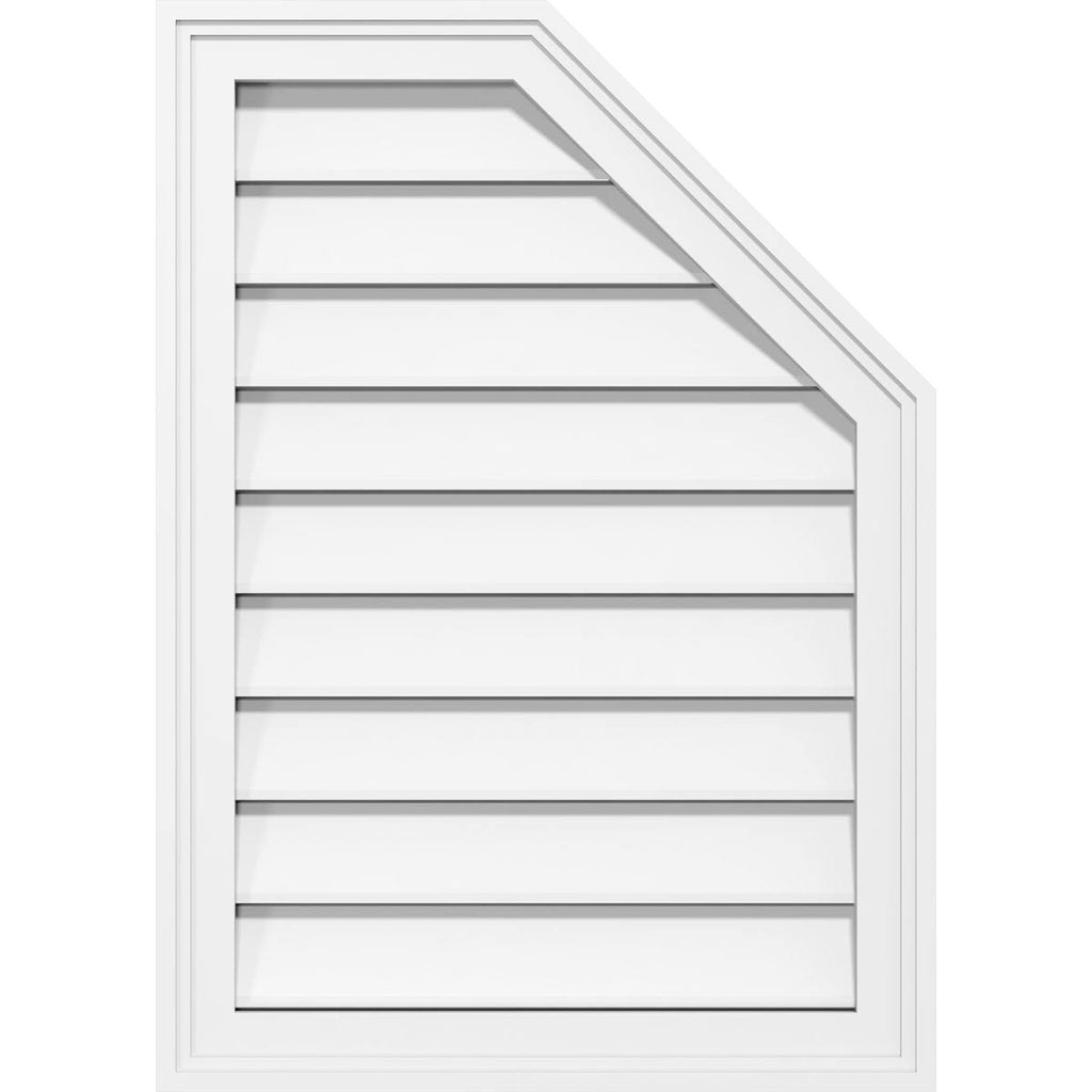 Half Octagon Top Right Surface Mount PVC Gable Vent S6486