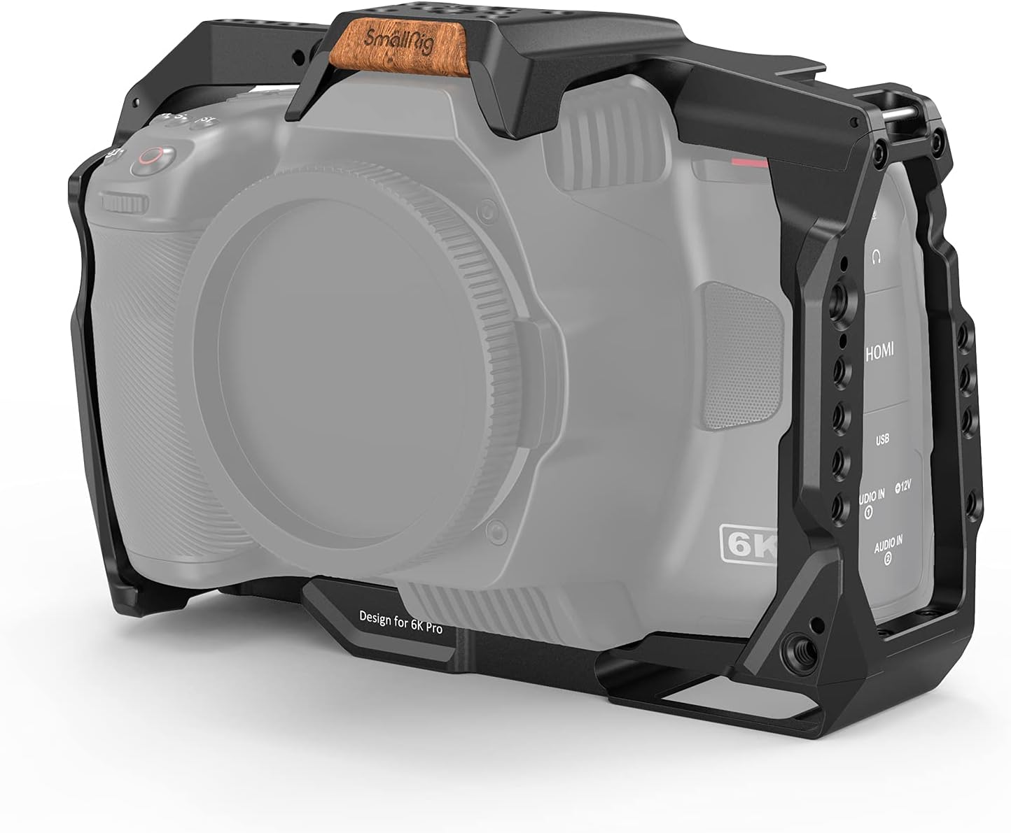 Full Cage for Blackmagic Pocket Cinema Camera 6K Pro with NATO Rail and Cold Shoe Mount E25001