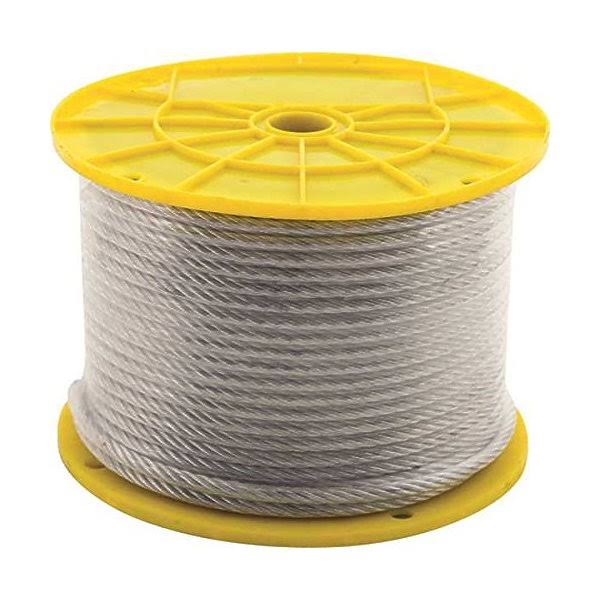PVC Coated 1/8 inch x 3/16 inch x 250 ft Aircraft Cable L67776