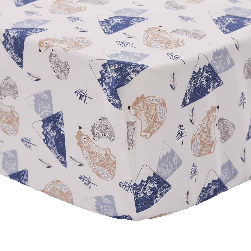 Plush Bears and Owls Grey Blue Navy White Crib Mobile X7942