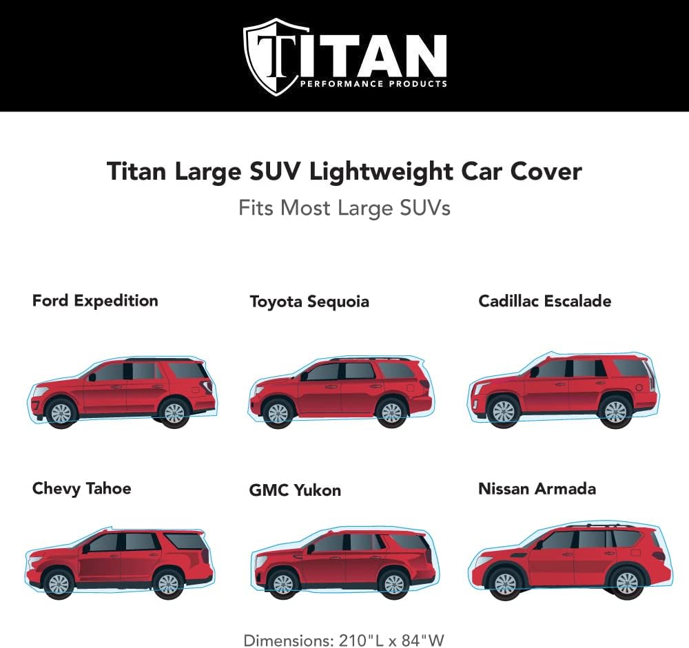 Lightweight Poly 210T Waterproof Car Cover for Large SUV 207-212 N853336