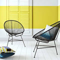 Black Fabric Papasan Chair I61754