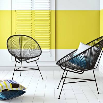 Black Fabric Papasan Chair I61754