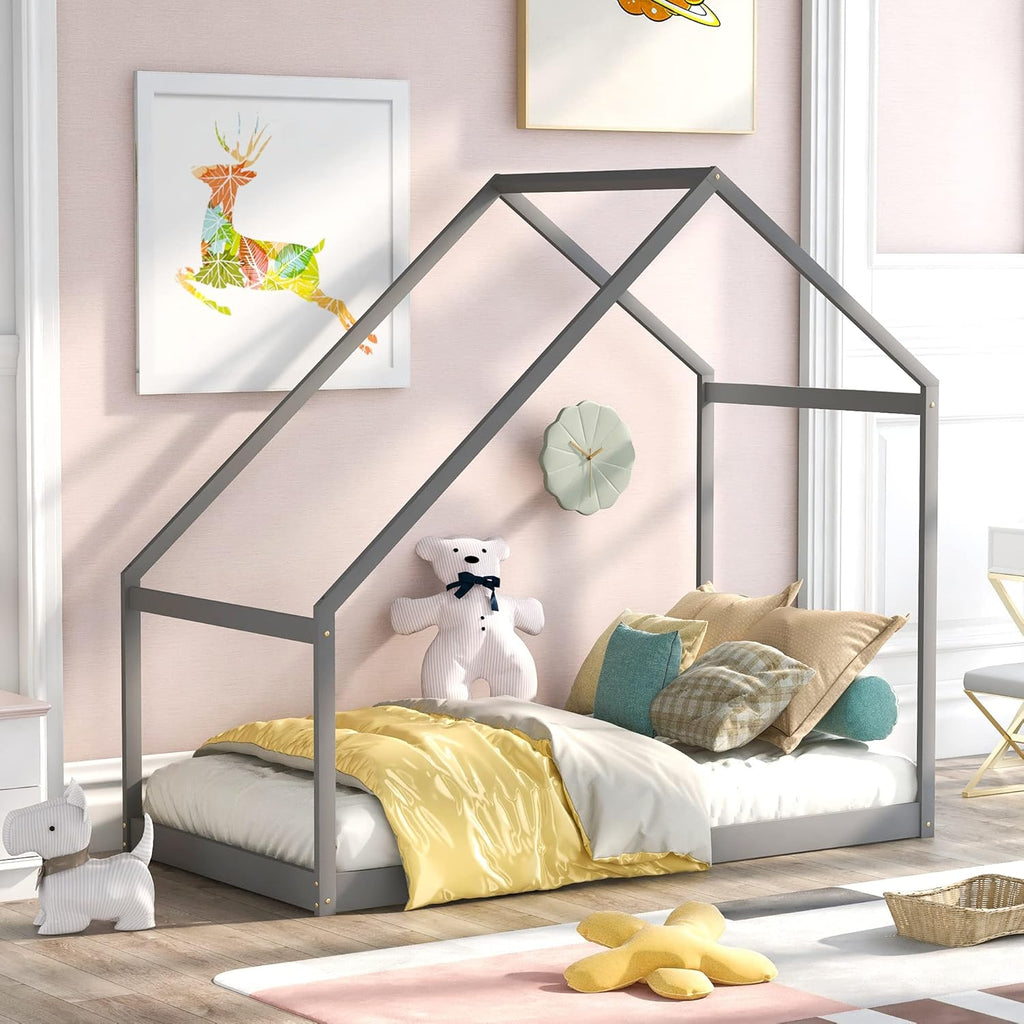 Gray Wooden Twin Size Daybed with Trundle Y69008