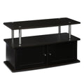 Espresso Brown TV Stand with 2 Cabinets V7113