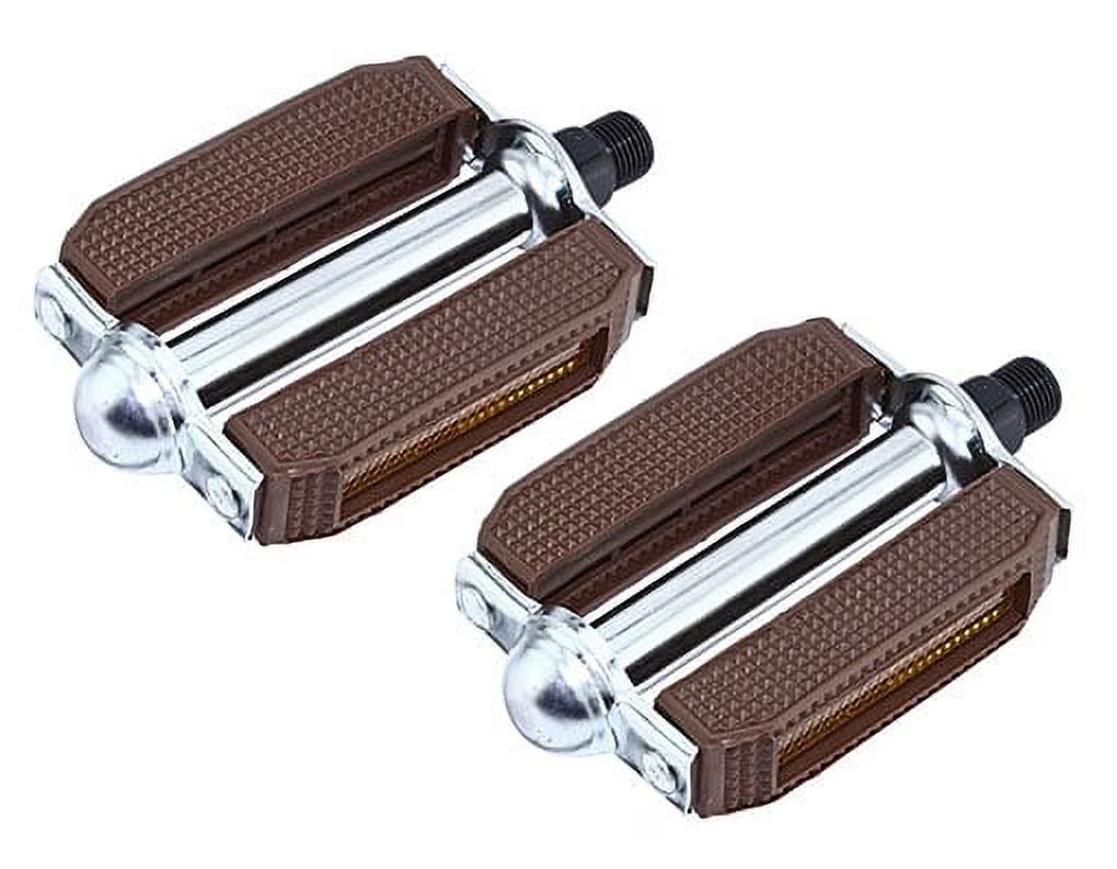 Brown/Chrome PVC Pedals 9/16" X53535