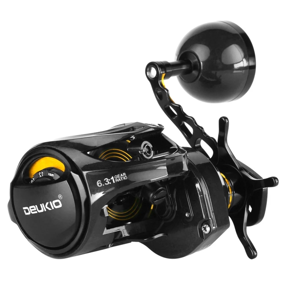 Baitcasting Reel 6+1BB with Carbon Fiber Construction and Magnetic Brake W392260
