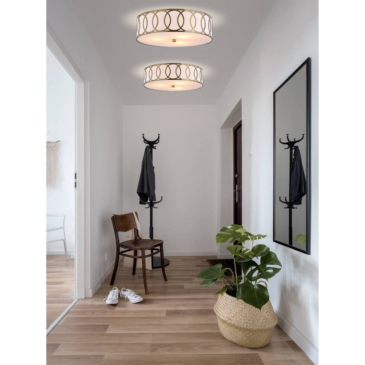 15.5x22 Metal Flush Mount Brass O278312