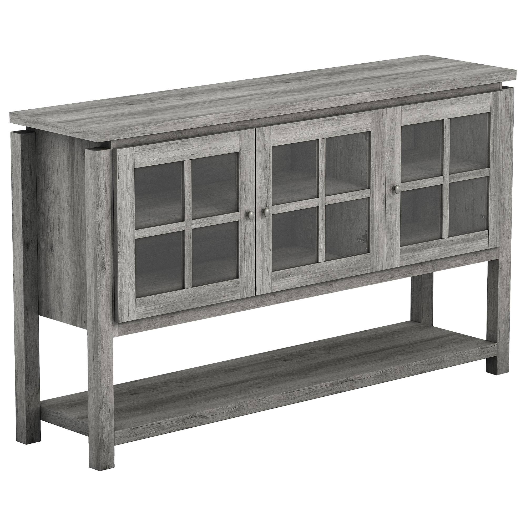 Vintage Gray Oak Buffet N7663