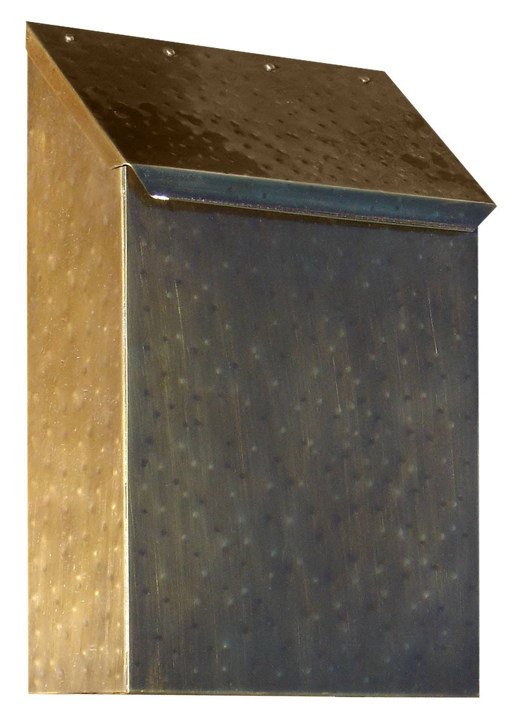 Antique Hammered Brass Brass Mailbox T2124