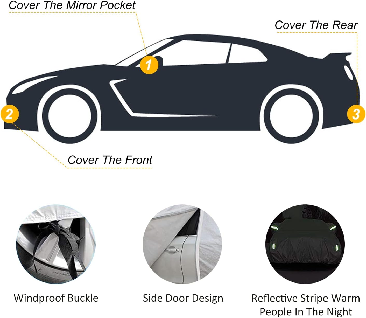 6 Layers Waterproof SUV Car Cover with Zipper X405