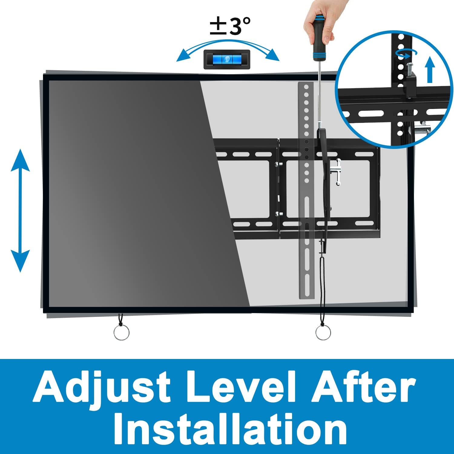 Tilt TV Wall Mount Bracket for 40-90 Inches LED, Plasma Flat Screen Curved TVs, VESA 600x400mm, Loading Capacity 165 lbs, Low Profile, Pack of 2 W109