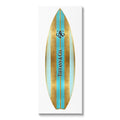 Turquoise Striped Canvas Wall Art S424059