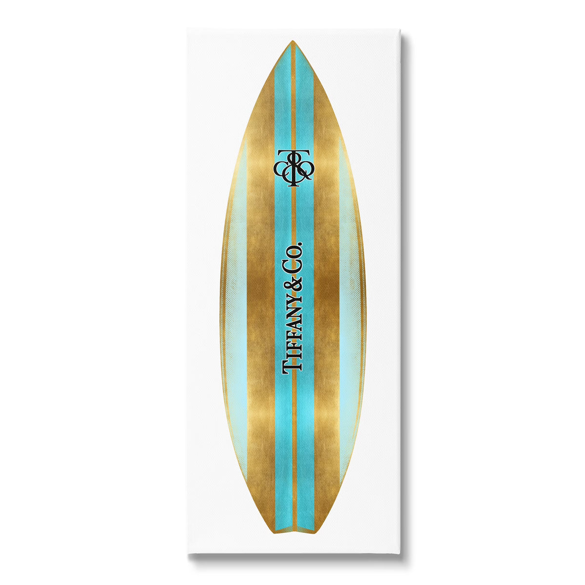 Turquoise Striped Canvas Wall Art S424059