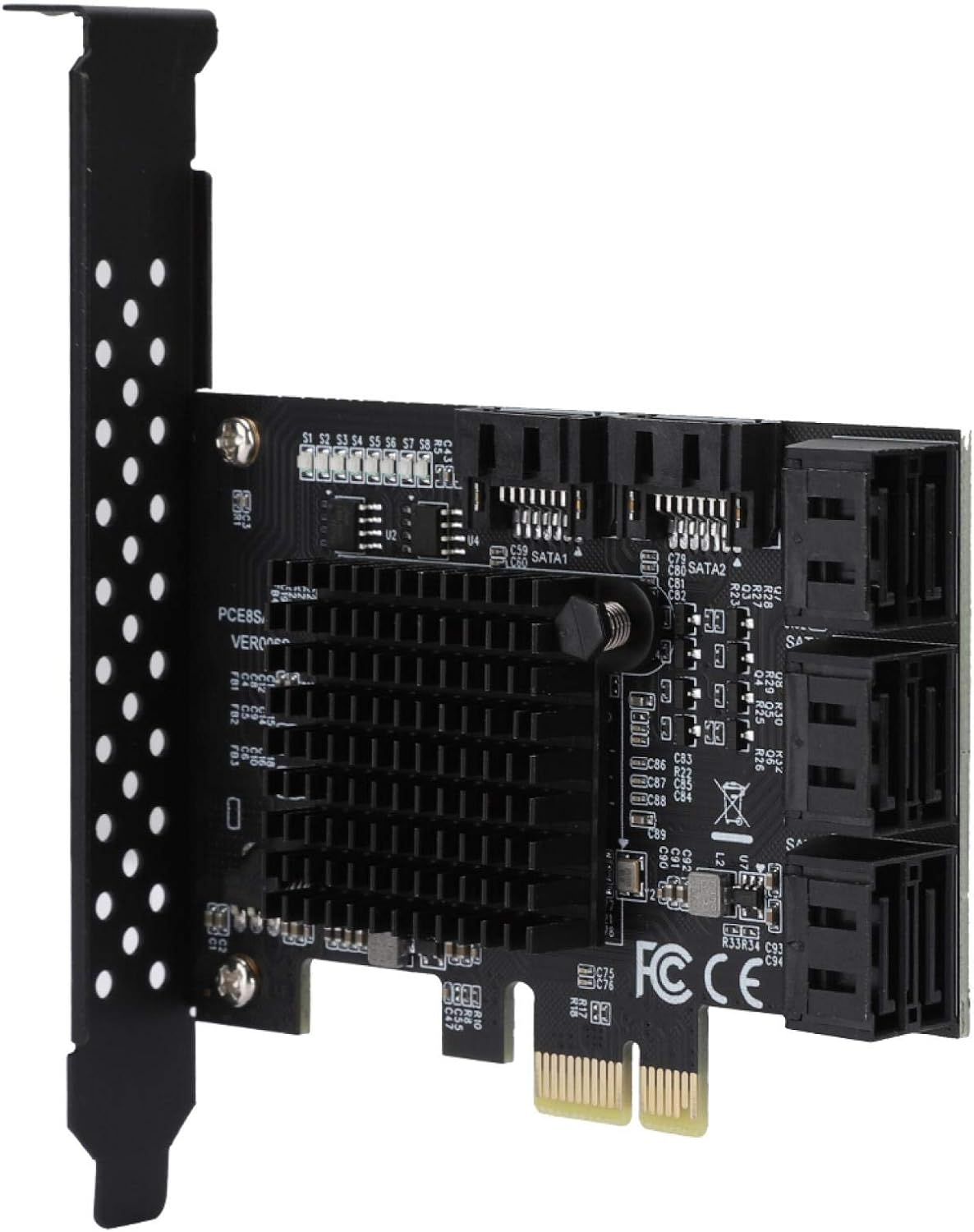 PCI-E to SATA3.0 Controller Expansion Card 8-Port, Pack of 2 W59035