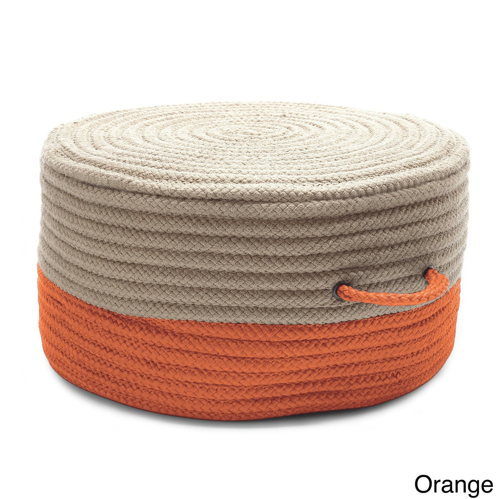 Green Two-Tone Pouf X128075