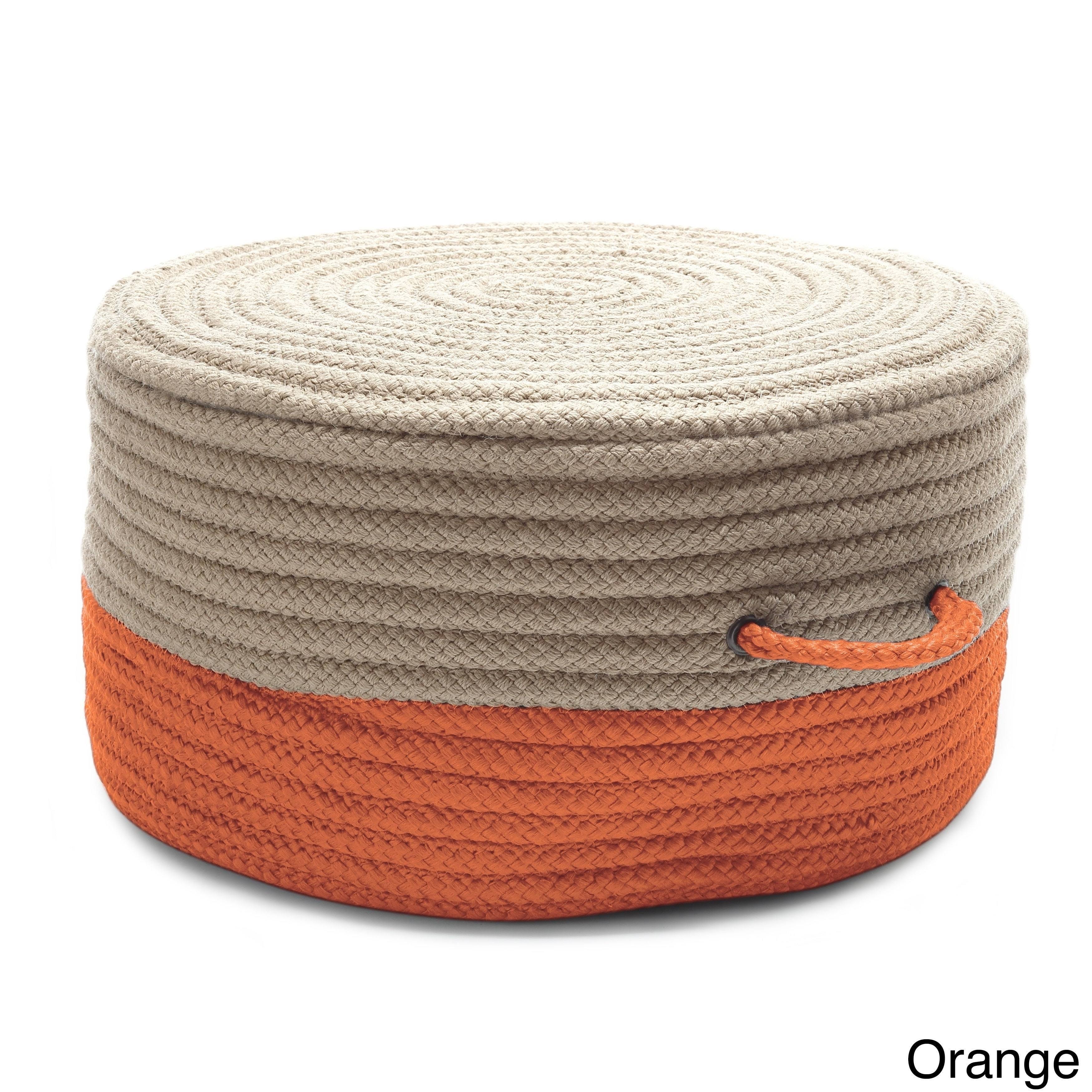 Green Two-Tone Pouf X128075