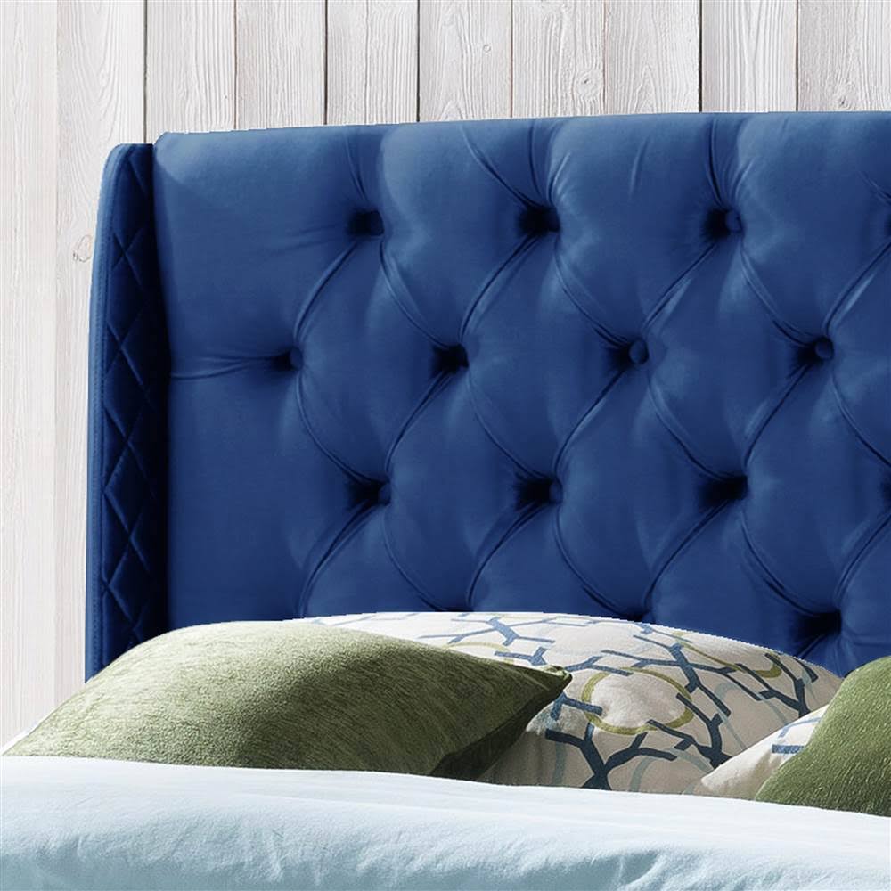 Navy Blue and Black Queen/Full Tufted Headboard Y1805