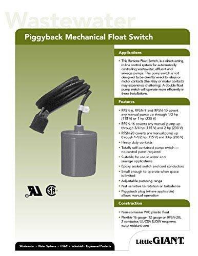 Piggyback Mechanical Float Switch N37836