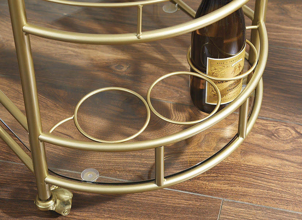 Gold 2-Tier Bar Cart T829452