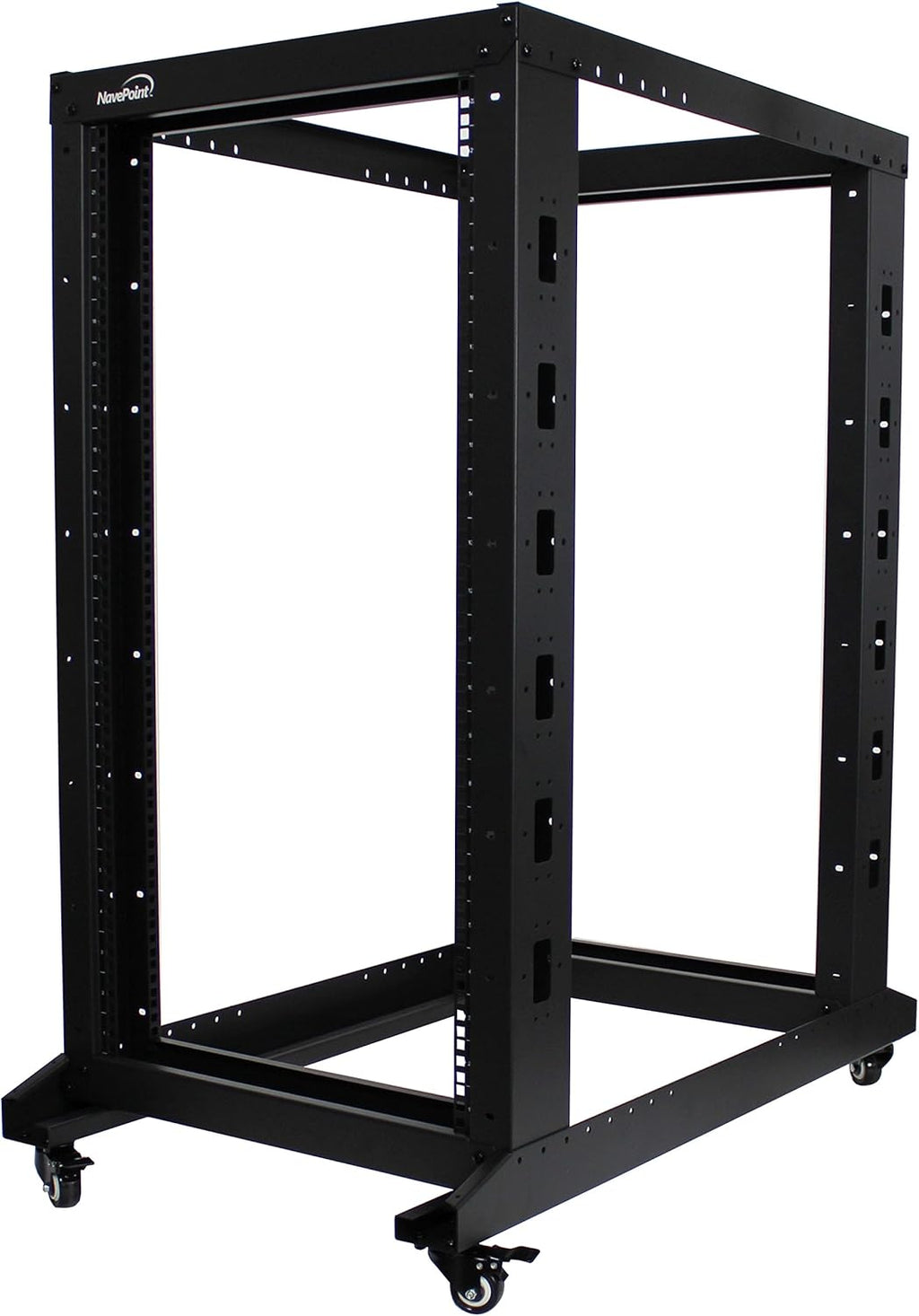22U 4-Post Open Frame Server Rack Black E95755