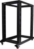 22U 4-Post Open Frame Server Rack Black E95755