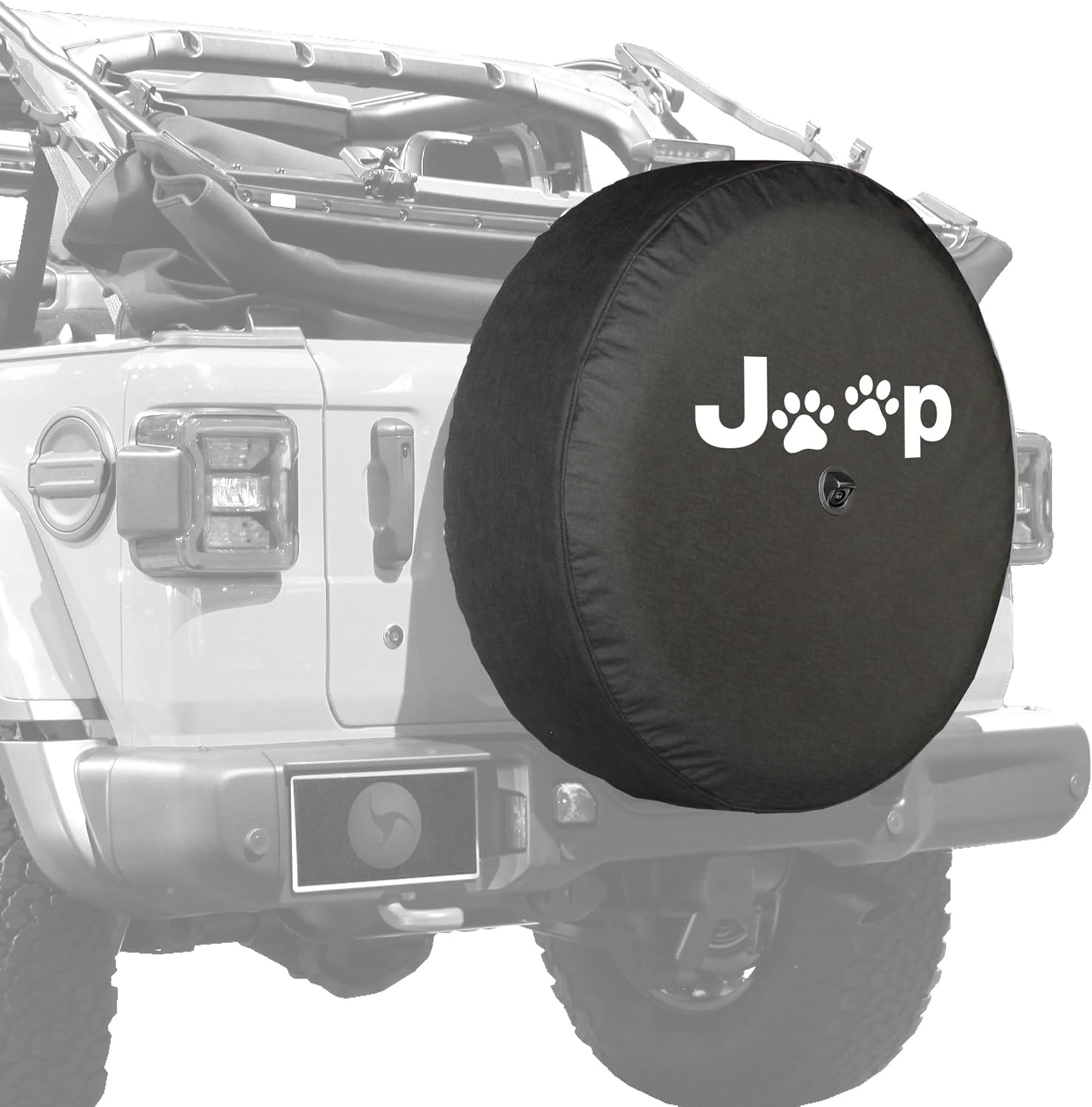 33" Soft Tire Cover with Back-up Camera Dog Paw Prints Pack of 2 C880242