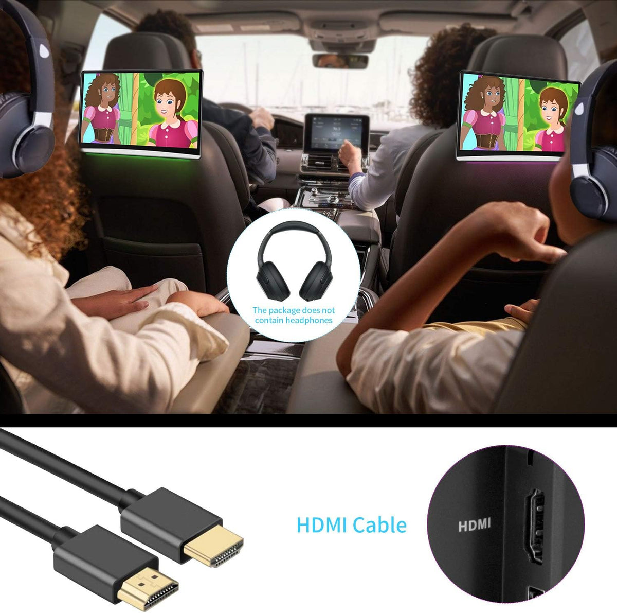 13.3 Car Headrest Video Players with Dual WiFi, IPS Touch Screen 4K Tablets X38104