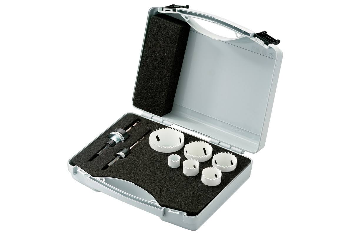 Hole Saw Kit, Bi-Metal, 8 Pieces, Carrying Case Included N613