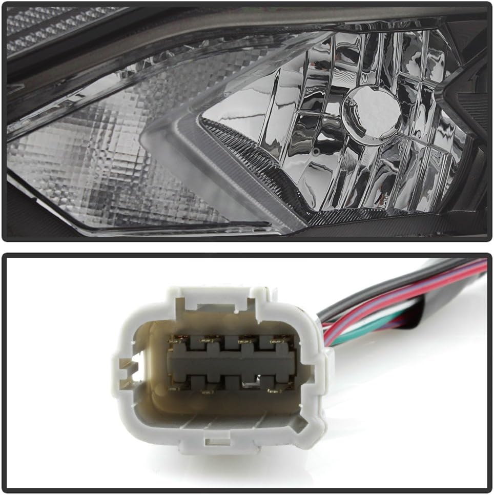 Black Bezel Halogen Headlamps for 2016-2018 Nissan Altima Headlights Driver Passenger Side D686