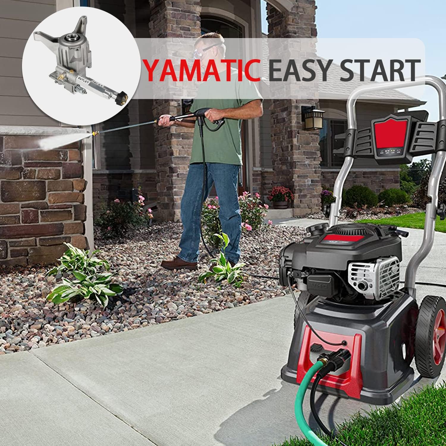 7/8 Shaft Vertical Pressure Washer Pump, 2600-3000 PSI @2.5 GPM U5719